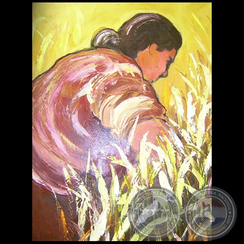 Cosechera - Óleo de Hilda Valenzano